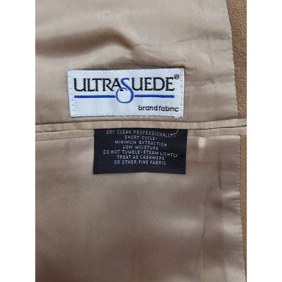 Vtg UltraSuede Men's S/M Beige Blazer - Picture 10 of 14